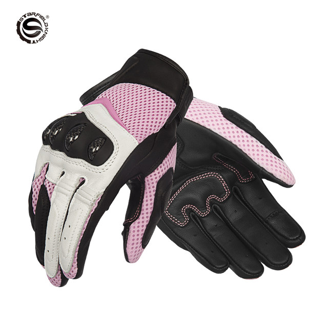 Starry Knight Motorcycle Cycling Gloves Women Women Women's Summer Carbon Fiber Network Eyes Vegetable Touch Screen locomotive Equipment
