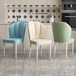 Cream style dining table and chairs, home light luxury soft package, simple casual cafe negotiation chair-like backrest chair