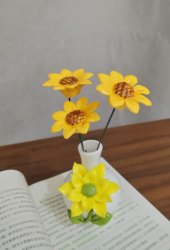 Jingdezhen Ceramic Hand-Painted Sunflower Creative Desktop Ornament Handmade Ceramic Sunflower Holiday Gift