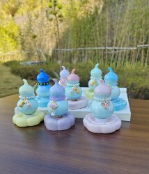 Jingdezhen Crystal Glaze Small Gourd Desktop Ornament Car Ornament Tea Pet Crystal Glaze Ceramic Cute Gift