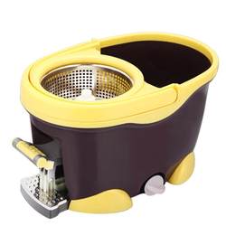 Rotary Mop Household Mopping Artifact Dual-Drive Mop Bucket Hand-Washable Lazy Mop Bucket Single Bucket Without Mop Head