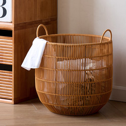 ins Rattan-Like Waterproof Laundry Basket Dirty Clothes Storage Basket Bedroom Dirty Clothes Basket Bathroom Dirty Clothes Hamper Laundry Basket