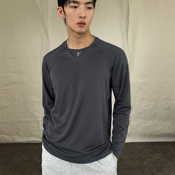 Yausye T-Shirt 67 Quick-Drying Fabric Layered Neckline Deconstructed Color-Blocking Sports Long Sleeves