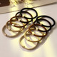Thick hair ring women's leather case ins black hair rope simple hair tie rubber band high elastic durable hair rope not damaged hair