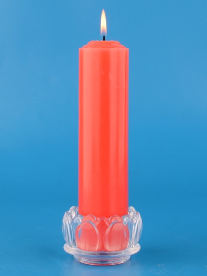 Hong Yu 太い円柱キャンドル - 特大 5x20cm 赤/黄