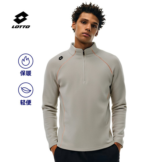 
Lotto jacket for men and women, new winter long-sleeved casual sports warm student teenagers half-zip top