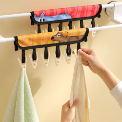Travel Folding Clothes Hanger, Portable Fabric Drying Rack for Business Trips, Hotel Clothes Drying Rack, Sock Drying Clip Gadget