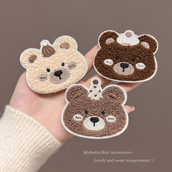 Cute Cartoon Bear Bangs Stickers for Women, Forehead Hair Tidying Magic Stickers, Sweet Children's Hair Clips and Hair Accessories