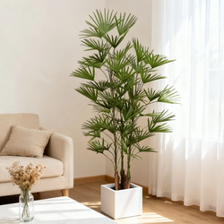 Simulated Green Plants, Artificial Trees, Golden Mountain Palm, Indoor Living Room Floor-Standing Potted Plants, Decorative Ornaments, High-End Simulated Green Plants