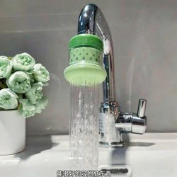 Faucet Filter for Kitchen and Bathroom, Universal Splash-Proof Tap Water Purifier, Portable for Travel