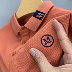 Clearance Sale Summer Short-Sleeve T-Shirt Men's Turn-Down Collar Loose Embroidered Polo Shirt Export Top Men's Plus Size Tee