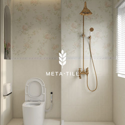 French-Style Cream-Colored Bathroom Tiles 400X1200 Patterned Tiles Kitchen Background Wall Floor Tiles Dry Area