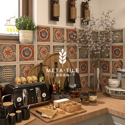 American Retro 165X165 Pop Art Tile Floor Tiles Kitchen Restaurant Bathroom Balcony Floor Tiles Wall Tiles Background Wall