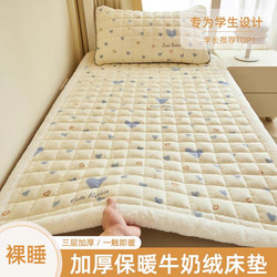 Winter Coral Velvet Milk Velvet Thickened Mattress Soft Pad Student Dormitory Single Bed Mattress Pad Quilt Blanket Bed Sheet