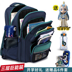 Schoolbags for Primary School Boys, Kidsren in Grades 1, 2, 3 to 6, Large-Capacity Boys' Spine-Protecting and Burden-Reducing Backpacks