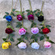 Simulated rose single flannel rose Valentine's Day home flower arrangement waterfall flower wedding decoration fake flower artificial flower