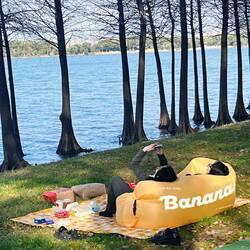 Lazy Outdoor Air Sofa Recliner Portable Foldable Waterproof Sun Protection Beach Camping Picnic Equipment