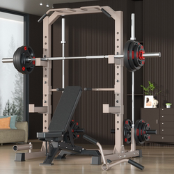 Squat Rack Home Fitness Equipment Multifunctional Integrated Barbell Bench Press Rack Pull-Up Bar Commercial Gantry Rack