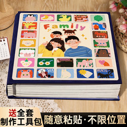 Laminated Photo Album DIY Large Capacity Memory Album for 5-Inch, 6-Inch, 7-Inch Instant Photos, 3-Inch, 4-Inch Family and Baby Photo Collection