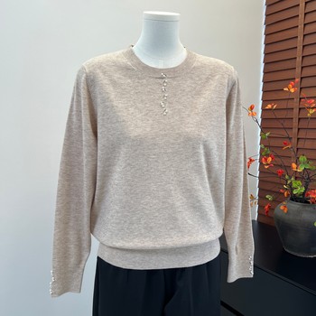 Mom's new autumn knitted top base shirt