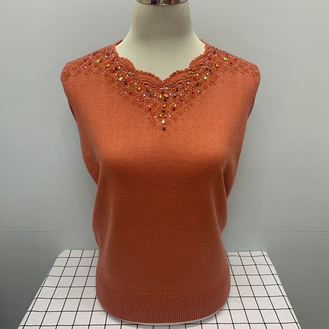 Cardigan Mother Sweater Spring, Autumn and Winter Thin Plus Size Plus Size Middle-aged and Elderly Female Grandma Loose Knitted Bottoming Sweater