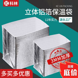 Insulated Bag for Takeout, Disposable Three-Dimensional Aluminum Foil Thickened Foam Tin Foil Thermal Bag, Ice Cream Packaging Refrigeration Bag