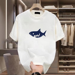 【Heavyweight Pure Cotton】High-Quality T-Shirt, Pure Cotton Short-Sleeve, Unisex, Loose Fit, Versatile, Trendy, Fashionable Crew Neck Top