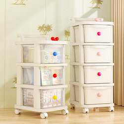 Plastic Trolley Storage Rack Floor-Standing Drawer-Type Snack Storage Rack Household Movable Baby Storage Toys