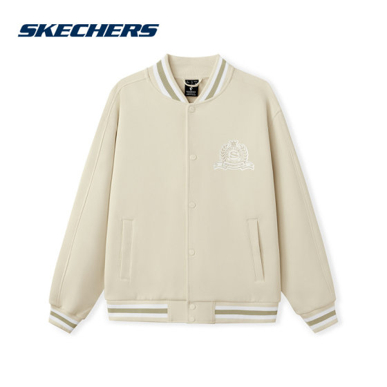 
Skechers Skechers new men's jacket stand collar baseball uniform men's and women's knitted jacket L325U005