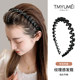 2025 new high-end rhinestone wavy hair hoop for women, autumn and winter face wash pressed hair clips broken hair headband hair clip headwear