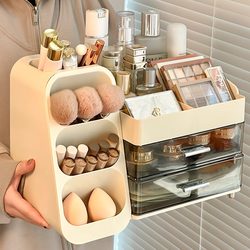 Japanese High-End Cosmetics Storage Box Desktop Vanity Lipstick Eyebrow Pencil Organizer Large Capacity Skincare Storage Box