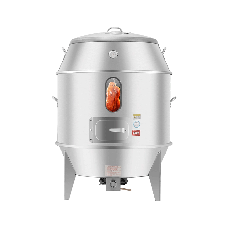 ガス、木炭両用回転烤禽炉（烤鸭炉） 烤鸭炉商用燃气木炭电热电烤炉煤气北京烤鸭箱全自动旋转烤鸡烧鸭