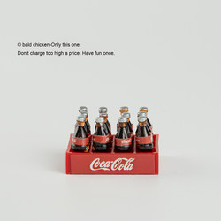 When You'Re Bored, Put a Row of Mini Coca-Cola Cans on Your Desk for Decoration, 12 Bottles + Base