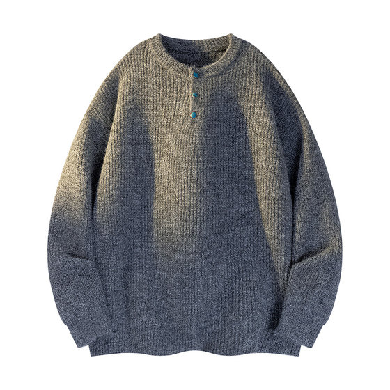 
2025 new spring and autumn handsome sweater couple style student junior high school high school sweater men loose top