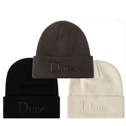 Dime Classic 3D Logo Beanie秋冬季户外冷帽针织帽毛线帽帽子-Taobao