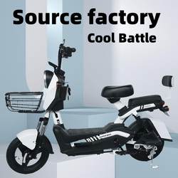 Cool war two-wheeled electric vehicle source factory convenient adult walking electric bicycle 48V battery car