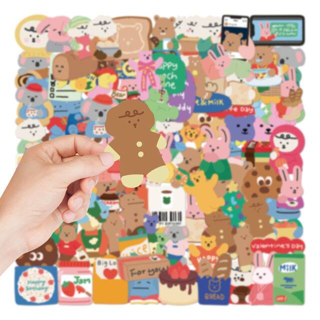 Korean Rabbit Sticker 100 Korean dailylike stickers rabbit ins style mobile phone case high ...