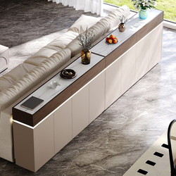 Italian Sofa Back Cabinet Modern Simple Slate Sideboard Ultra-Thin Living Room Back Partition Storage Cabinet Wine Cabinet