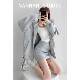 American college sports style gray hip-covered short skirt for women 2025 new summer high-waisted lace-up A-line skirt trendy