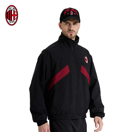 
AC Milan Jacket Two-color Optional Zipper Cardigan Milan Official Jacket Fans Peripheral Clothing Jacket