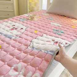 Milk Velvet Mattress for Home Bedroom Dormitory Student Single Bed 90X190 Mattress Quilt Bed Pad Soft Cushion Dual-Use for Winter and Summer