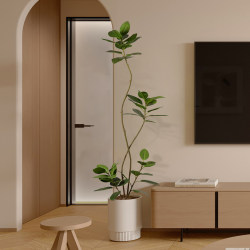 Artificial Green Plant, High Mountain Banyan, Bengal Banyan, Indoor Living Room Fake Tree Plant Decoration, Natural Wood Floor-Standing Potted Plant