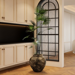 Artificial Green Plant Palm Sunflower Plant Cream French Style Indoor Living Room Decoration Fake Tree Floor-Standing Potted Ornament