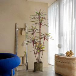 Artificial Green Plants for Indoor Living Room Decoration, Potted Plants, Decorative Ornaments, Simulated Greenery, Corner Landscaping