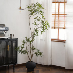 Simulated Green Plant Peacock Tree, High-End Light Luxury Style Plant Decoration for Indoor Living Room Corner, Sofa Side Ornament