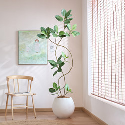 Artificial Green Plant, High-End Luxury Large Fake Tree for Decoration, Living Room Floor-Standing Potted Plant
