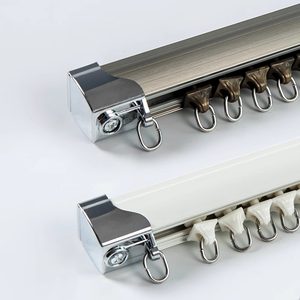 Curtain curtains and accessories rail top installed aluminum alloy track side installed nano -dispel sound sliding rail curtain guide rail
