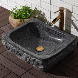 Natural Granite Countertop Basin Stone Wash Basin Balcony Basin Square Wash Basin Single Basin Outdoor Stone Basin