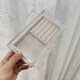 Transparent desktop dustproof small single-layer drawer jewelry velvet cloth jewelry storage box ring bead anti-oxidation box
