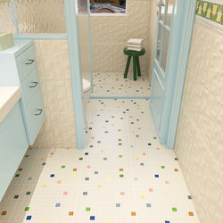 French Cream Dopamine Checkered Tiles Bathroom Tiles Kitchen Bathroom Popping Candy Tiles Toilet Wall Tiles